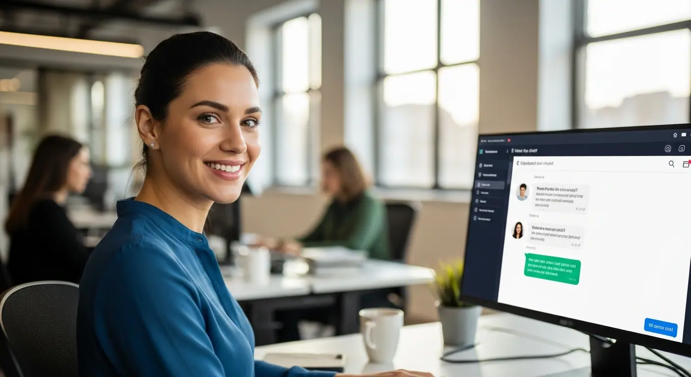Agent support client utilisant le chatbot IA pour assister les clients